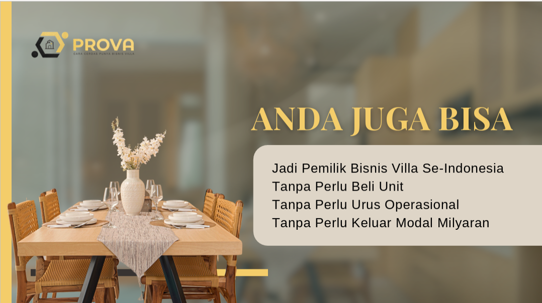 PROVA kemitraan bisnis villa
